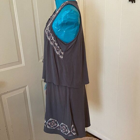 Anthropologie Davina Boho Embordered Layered Dress Womens Dress Size L - Picture 5 of 9
